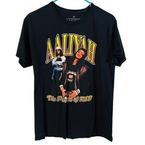 Aaliyah "The Princess Of R&B" Black T-Shirt Medium By Ripple Junction 100% Cotto